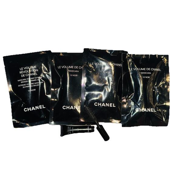 4 New Sealed Le Volume De CHANEL Mascara #10 NOIR Black .03 oz Sample Revolution - Picture 1 of 4